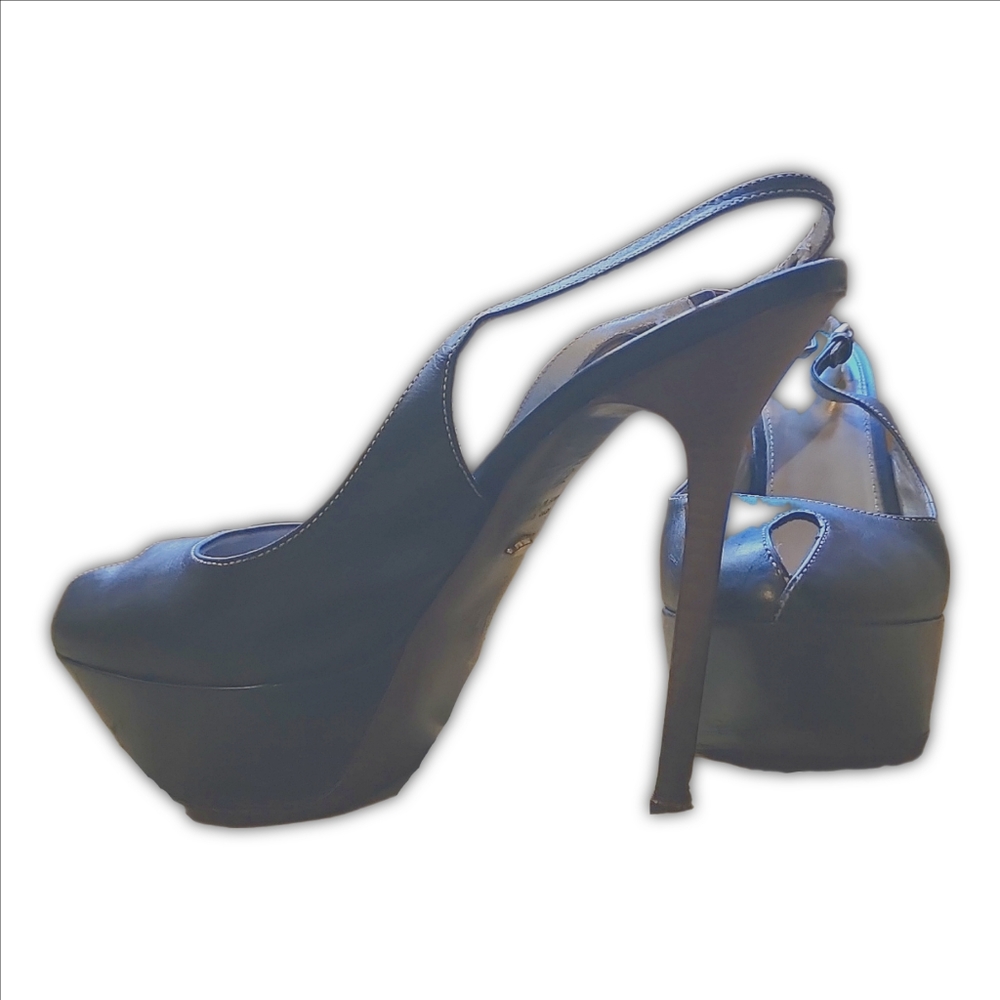 Sergio Rossi peep toe slingbacks sz 39